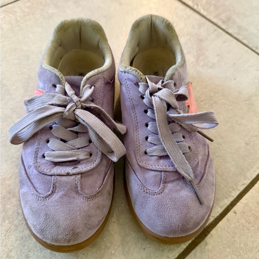 Steve Madden Purple Suede Sneakers with Brown Soles size 2 girls